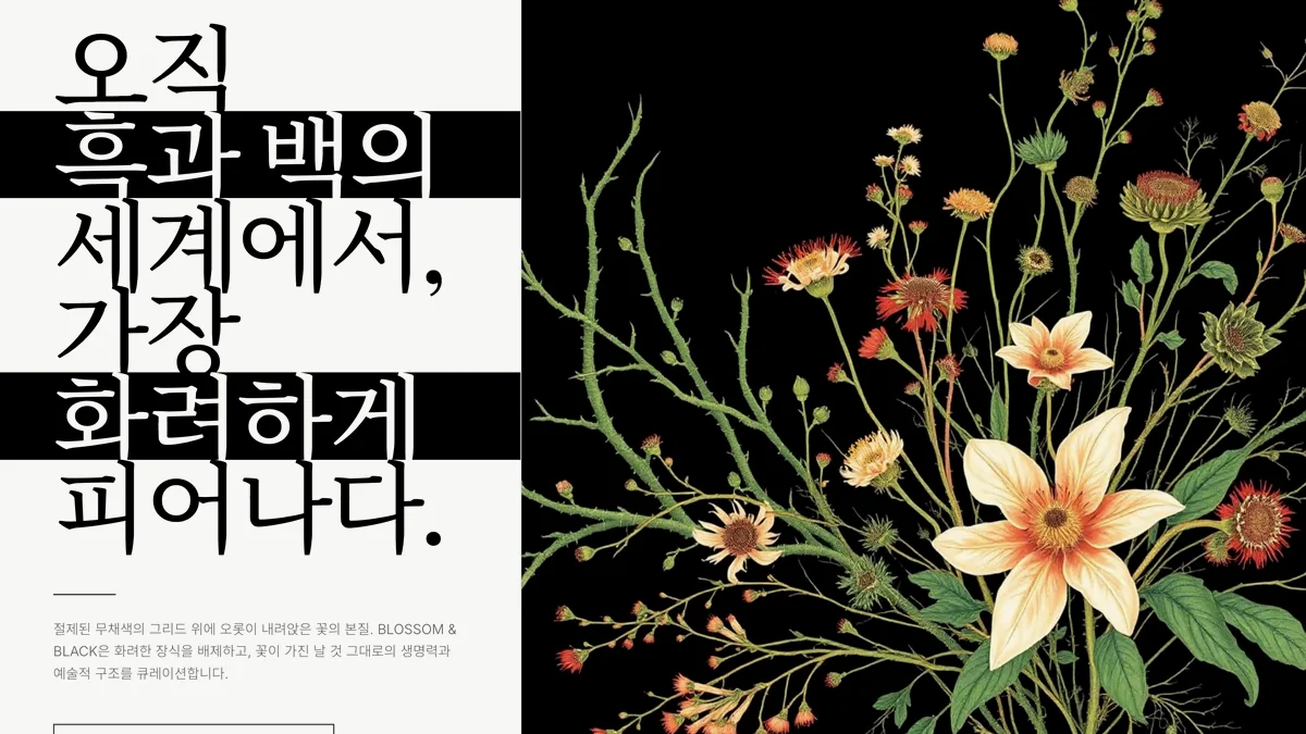 블라썸앤블랙 플라워 홈페이지 포트폴리오